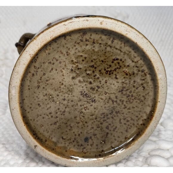 Japanese teapot bamboo handle and four cups, Handpainted floral motif - Picture 6 of 10